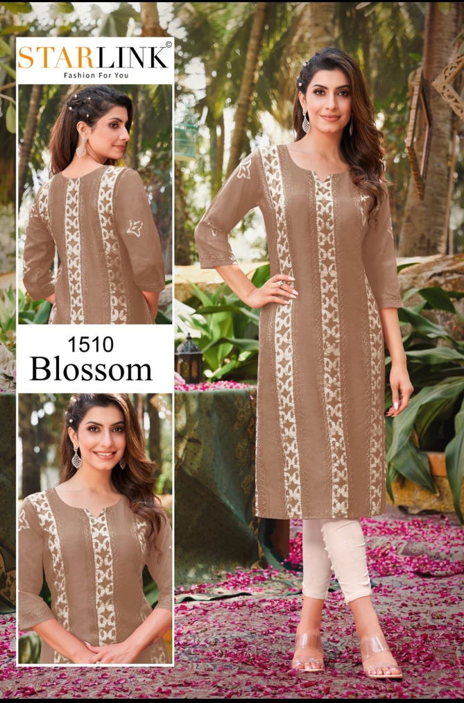 Starlink Blossom Regular Wear Wholesale Printed Kurtis Catalog